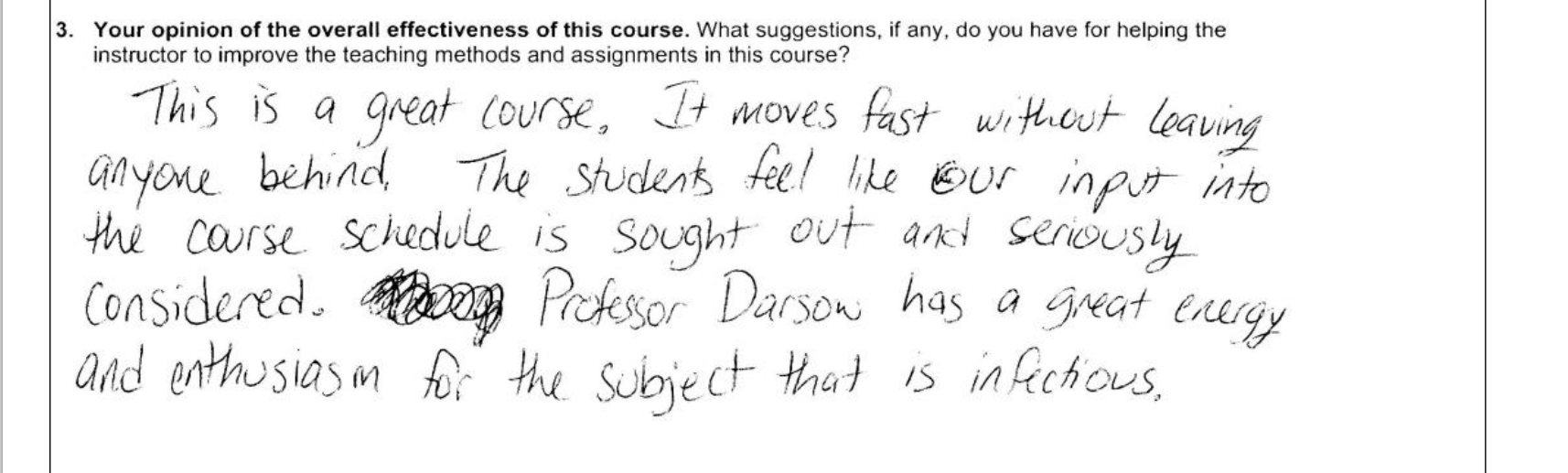 student opinion survey feedback annotation