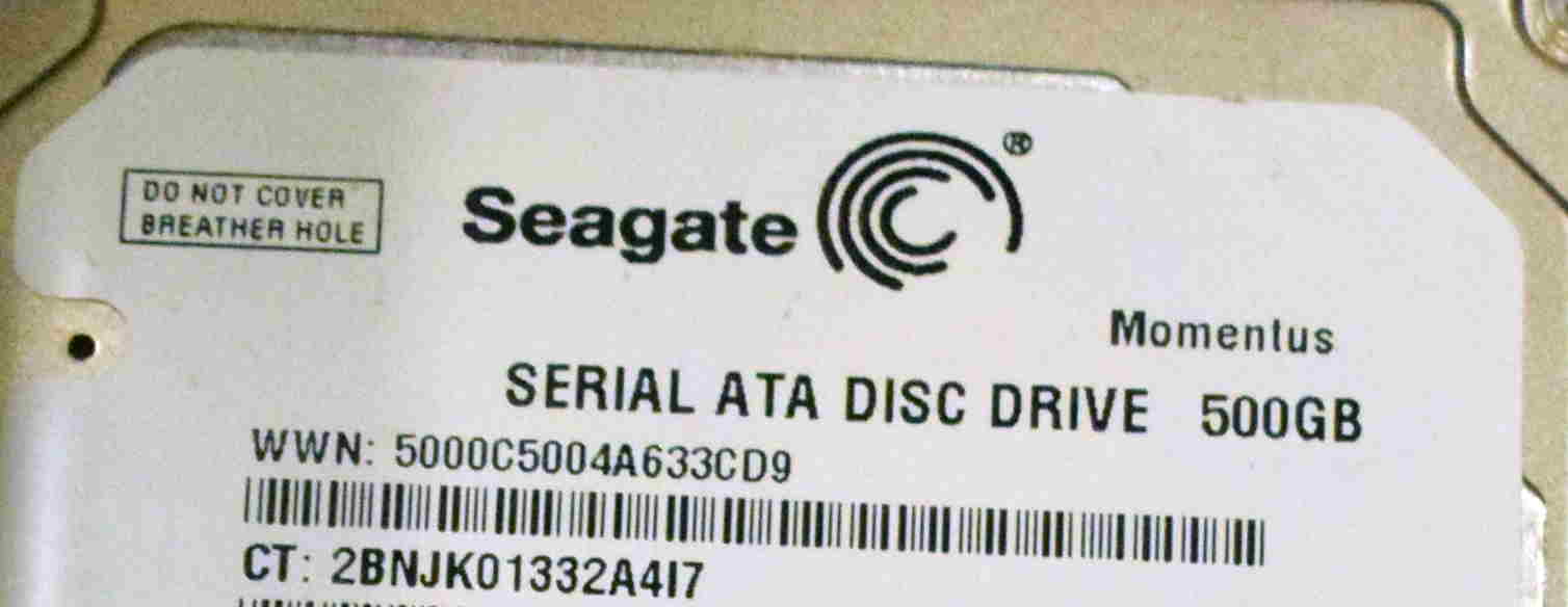 hard disk drive: seagate